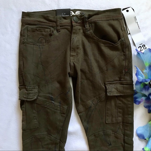 Preme NWT Olive Skinny Jeans Various - Picture 3 of 12